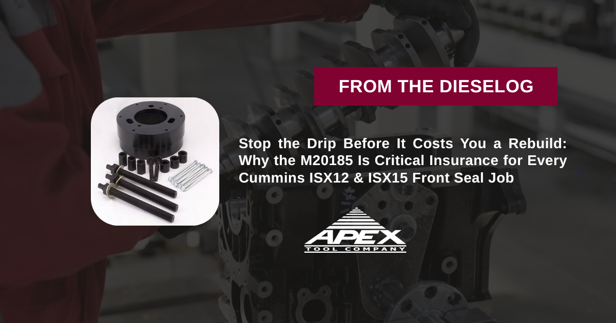 Stop the Drip Before It Costs You a Rebuild: Why the M20185 Is Critical Insurance for Every Cummins ISX12 & ISX15 Front Seal Job